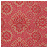 ORIENTAL Red Golden Pattern - Stof (Close Up)