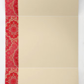 ORIENTAL Red Golden Pattern - Uitnodiging Kaart (Binnenkant midden)