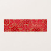 ORIENTAL Red Golden Pattern - Visitekaartje (Buitenkant ongevouwen)