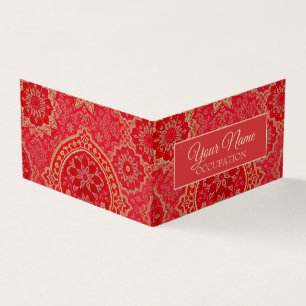 ORIENTAL Red Golden Pattern - Visitekaartje