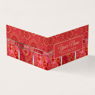 ORIENTAL Red Golden Pattern - Visitekaartje