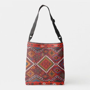 Oriental Red Persian Turks Rug Crossbody Tas