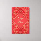 ORIENTAL Rood Gouden Patroon - Ingewikkeld Canvas (Voorkant)