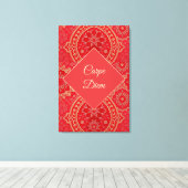 ORIENTAL Rood Gouden Patroon - Ingewikkeld Canvas (Insitu (Houten vloer))
