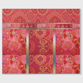 ORIENTAL Rood Gouden Patroon - Inpakpapier (Vlak)