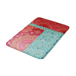 ORIENTAL rood turquoise patroon - Badmat tapijt