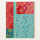 ORIENTAL rood turquoise patroon - Notitieboek, Pla Planner (Achterkant)