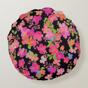 Oriental Royal Flower Pillow Rond Kussen