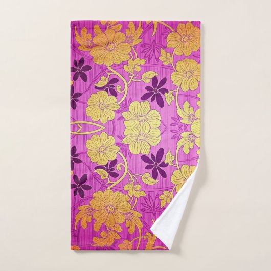 ORIENTAL Roze Gouden Patroon - Badhanddoek Set Bad Handdoek (Handdoek)