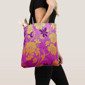 ORIENTAL Roze Gouden Patroon - Canvas tas (Dichtbij)
