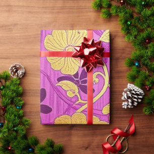 ORIENTAL Roze Gouden Patroon - Inpakpapier