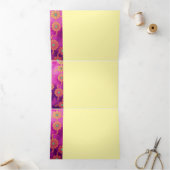 ORIENTAL Roze Turquoise Bloemen - Uitnodiging Kaar (Binnen)