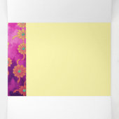 ORIENTAL Roze Turquoise Bloemen - Uitnodiging Kaar (Binnenkant midden)