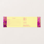 ORIENTAL Roze Turquoise Bloemen - Visitekaartje (Binnenkant ongevouwen)