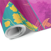 ORIENTAL Roze Turquoise - Inpakpapier (Rol Hoek)