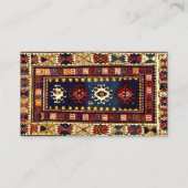 Oriental rug design in  warm colors visitekaartje (Achterkant)