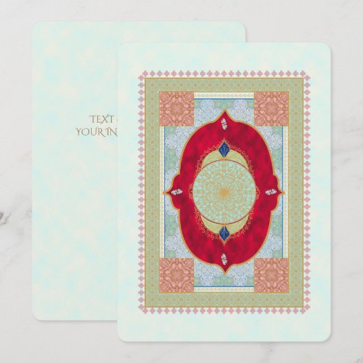 Oriental Rug - Kaart Uitnodiging (Voorkant / Achterkant)