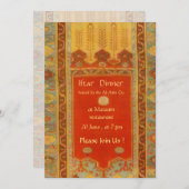 Oriental rug Ladik style - iftar diner Kaart (Voorkant / Achterkant)