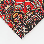 Oriental rug look - rood zwart fleece deken (Hoek)