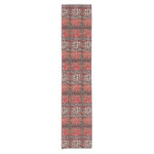 Oriental rug look - rood zwart korte tafelloper (Voorkant)