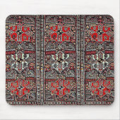 Oriental rug look - rood zwart muismat (Voorkant)