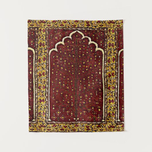 Oriental Rug look - Sacred tree Momotion Wandkleed (Voorkant)