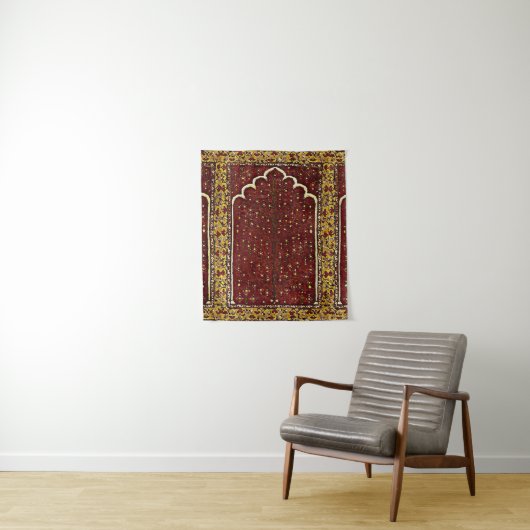 Oriental Rug look - Sacred tree Momotion Wandkleed (In situ)