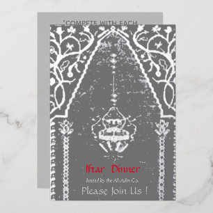 Oriental rug Mosque - iftar diner Folie Uitnodiging