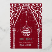 Oriental rug Mosque - iftar diner Folie Uitnodiging (Voorkant)