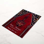 Oriental rug Mosque - iftar diner Folie Uitnodiging (Gedraaid)
