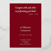 Oriental rug Mosque - iftar diner Folie Uitnodiging (Achterkant)