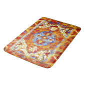 Oriental rug - oranje blauwe waterverf kijk badmat (Gekanteld)