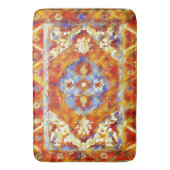 Oriental rug - oranje blauwe waterverf kijk badmat (Voorkant Verticaal)