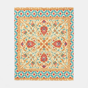Oriental rug,ornate ornamental floral pattern,styl fleece deken