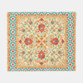 Oriental rug,ornate ornamental floral pattern,styl fleece deken (Voorkant (Horizontaal))