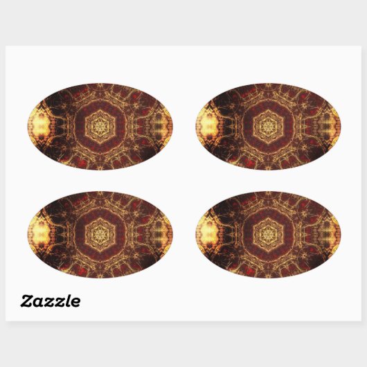 Oriental Rug Ovale Sticker (Vel)