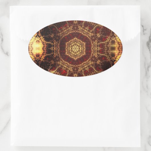 Oriental Rug Ovale Sticker (Tas)