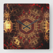 Oriental Rug Vierkante Klok (Voorkant)