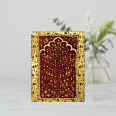 Oriental Sacred boomgaard Folie Feestdagen Briefkaart (Staand Voorkant)