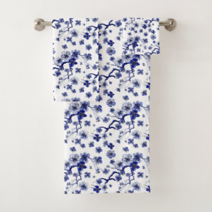 Oriental Sakura Branch Pattern Bad Handdoek