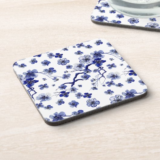 Oriental Sakura Branch Pattern Bier Onderzetter (Linkerzijde)