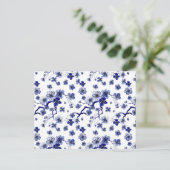 Oriental Sakura Branch Pattern Feestdagenkaart (Staand voorkant)