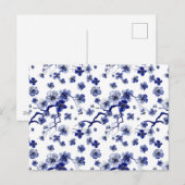 Oriental Sakura Branch Pattern Feestdagenkaart (Voorkant / Achterkant)