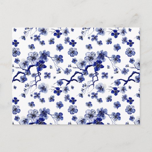 Oriental Sakura Branch Pattern Feestdagenkaart (Voorkant)
