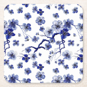 Oriental Sakura Branch Pattern Kartonnen Onderzetters