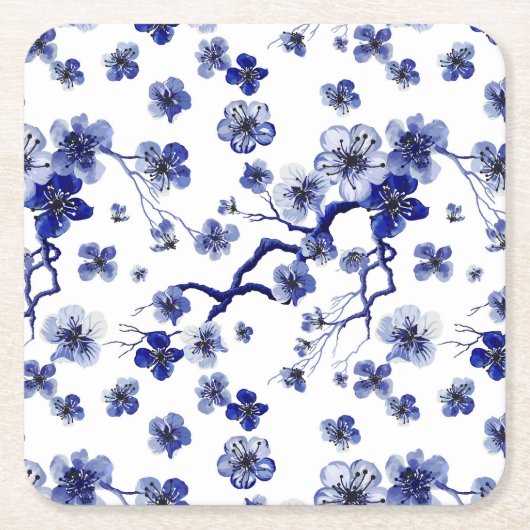 Oriental Sakura Branch Pattern Kartonnen Onderzetters (Voorkant)