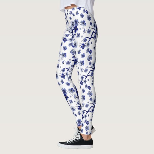 Oriental Sakura Branch Pattern Leggings (Links)