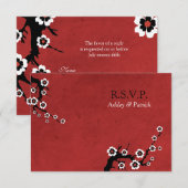 Oriental Sakura RSVP Kaartje (Voorkant / Achterkant)