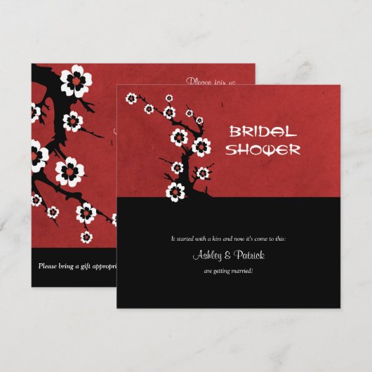 Oriental Sakura Vrijgezellenfeest Kaart (Voorkant / Achterkant)