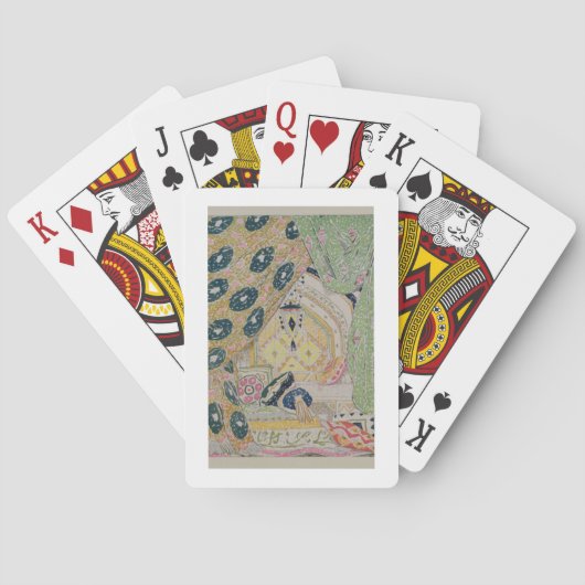 Oriental Scenery Design (kleurenlitho) Pokerkaarten (Achterkant)